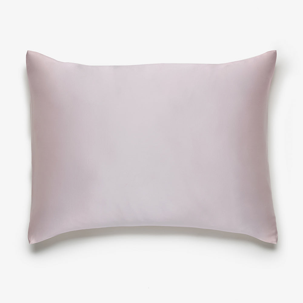 silk pillowcase in lavender top view