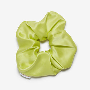 jumbo silk scrunchie in chartreuse
