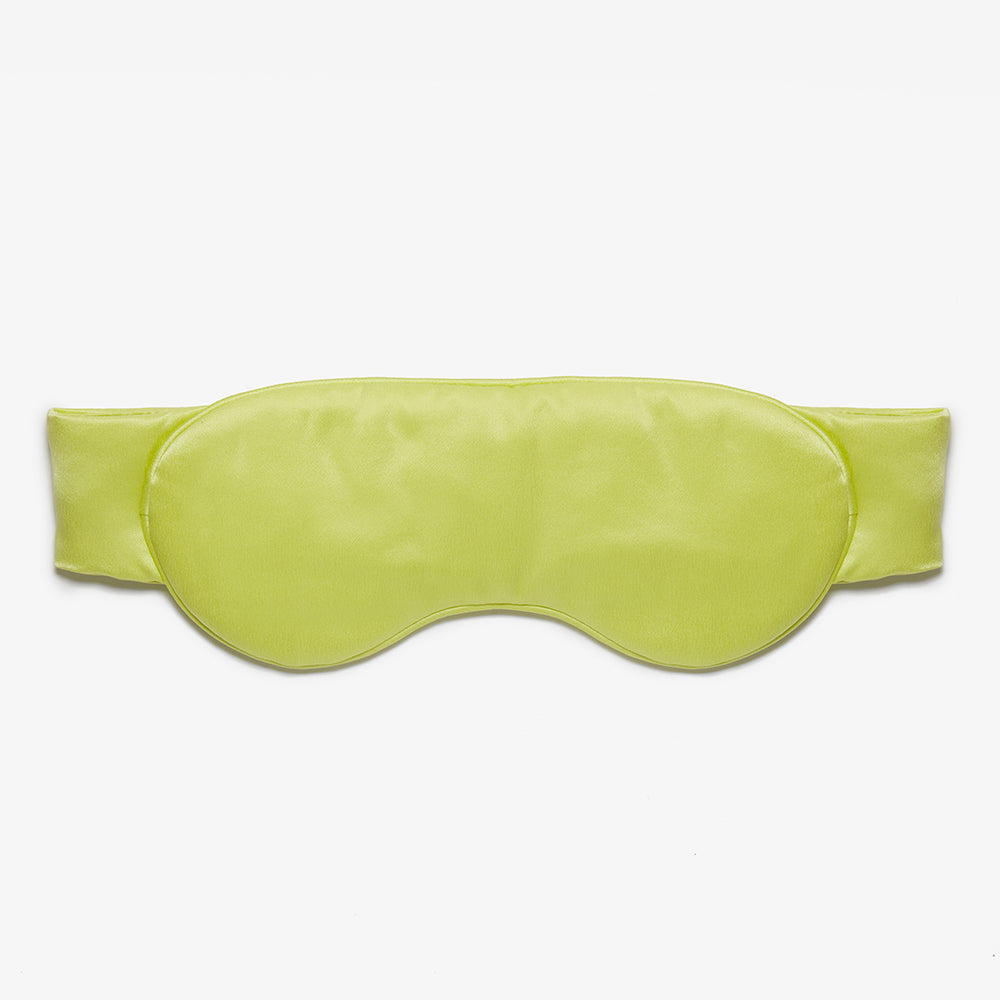 silk sleep mask in chartreuse