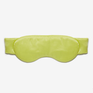 silk sleep mask in chartreuse