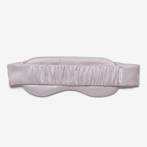 silk sleep mask in lavender back view